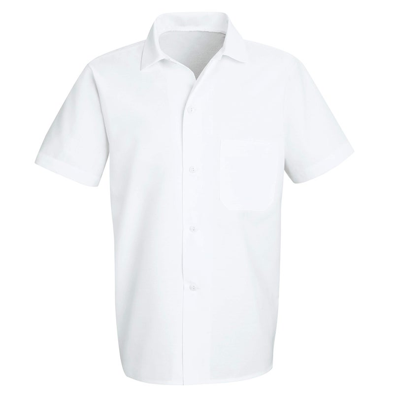 Chef Designs Mens Button-front Cook Shirt, White, Large US - Image 2